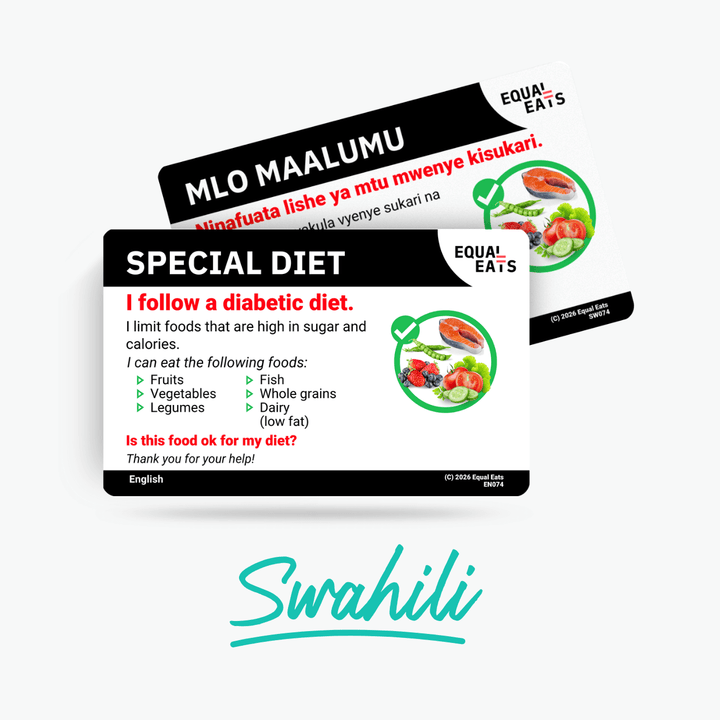 Swahili Diabetic Diet Card