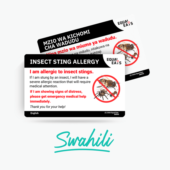 Swahili Insect Sting Allergy Card