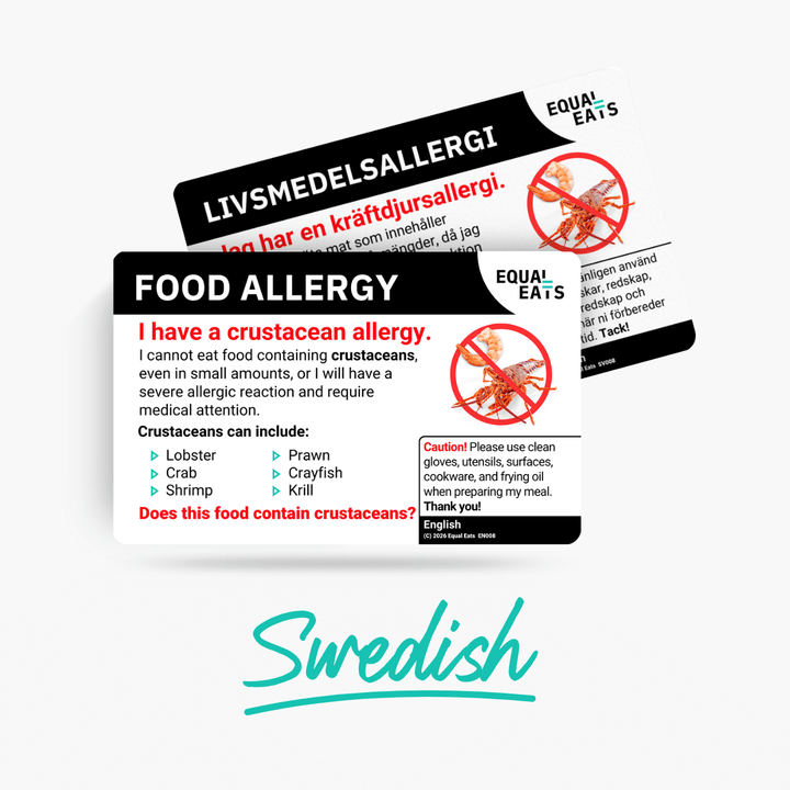 Swedish Crustacean Allergy Card