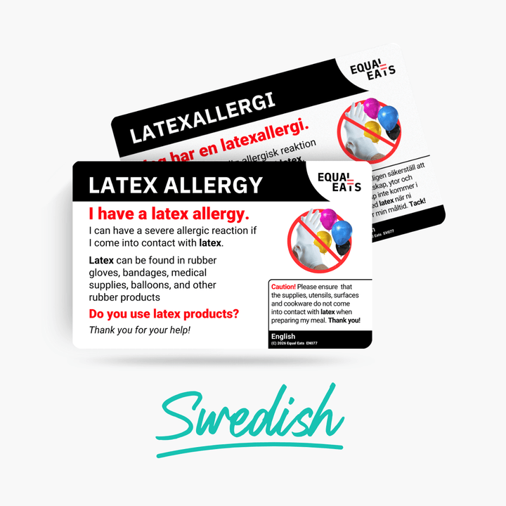 Swedish Latex Allergy Card