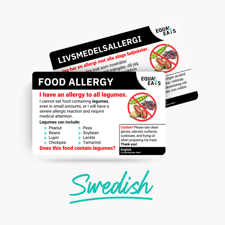 Swedish Legume Allergy Card