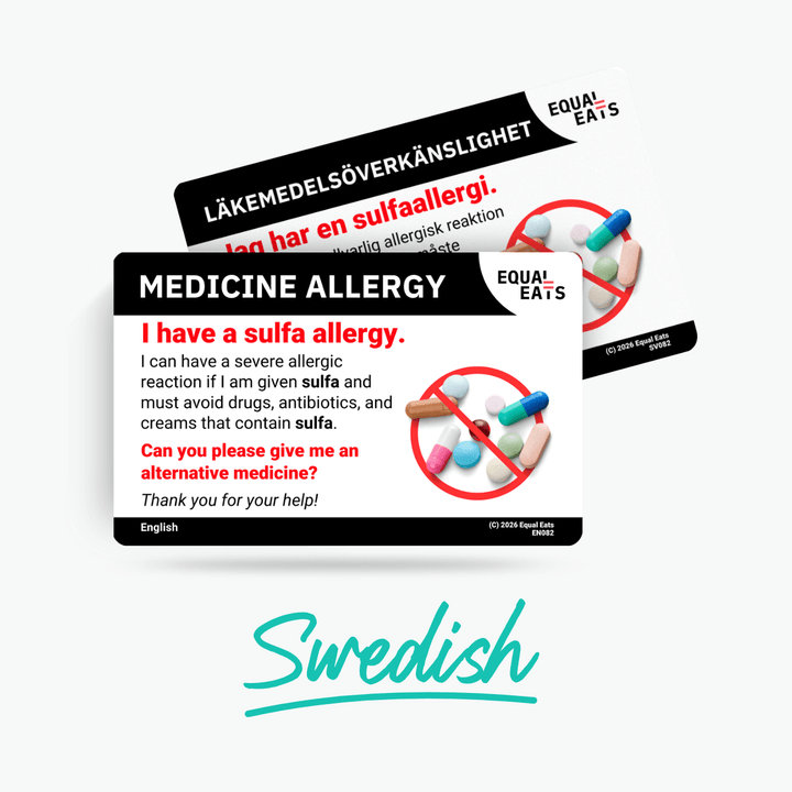 Swedish Sulfa Allergy Card