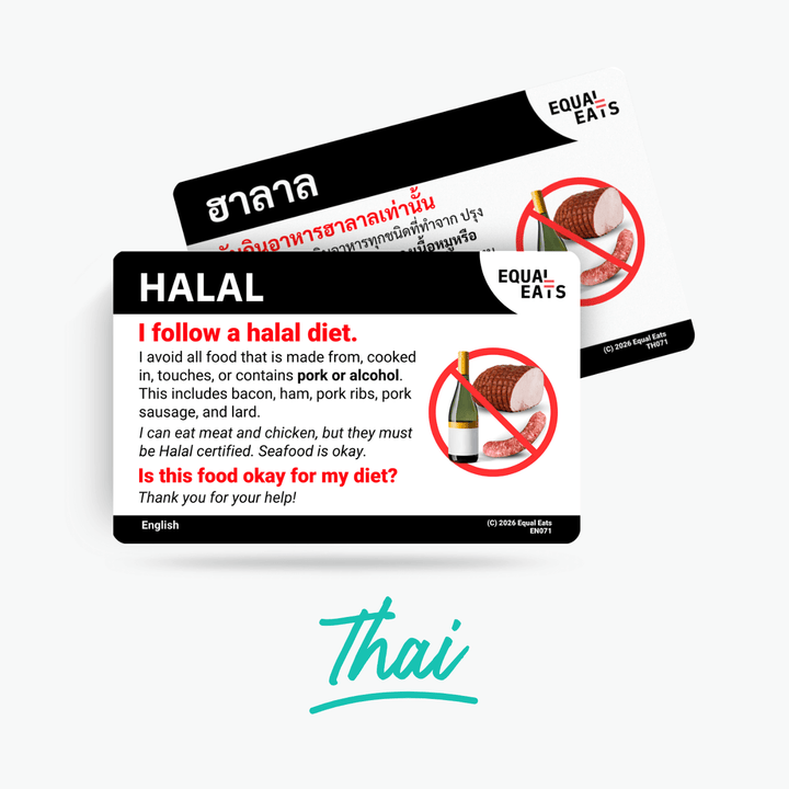 Thai Halal Diet Card