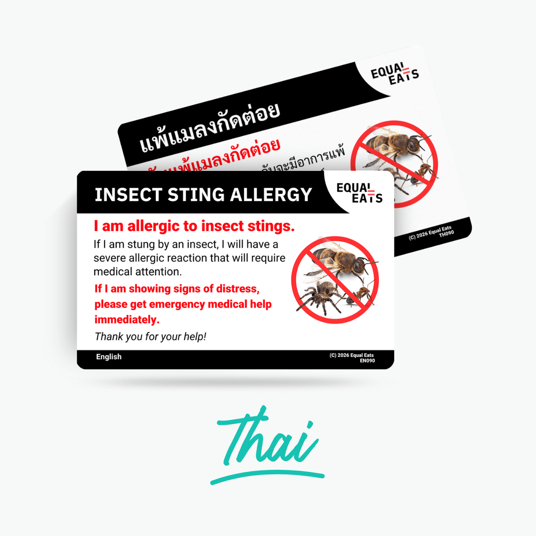 Thai Insect Sting Allergy Card