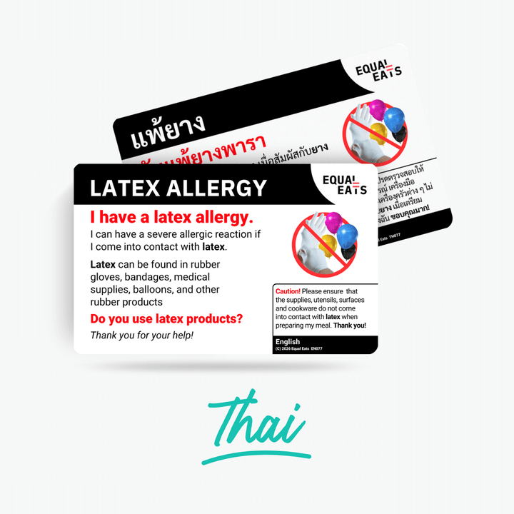 Thai Latex Allergy Card