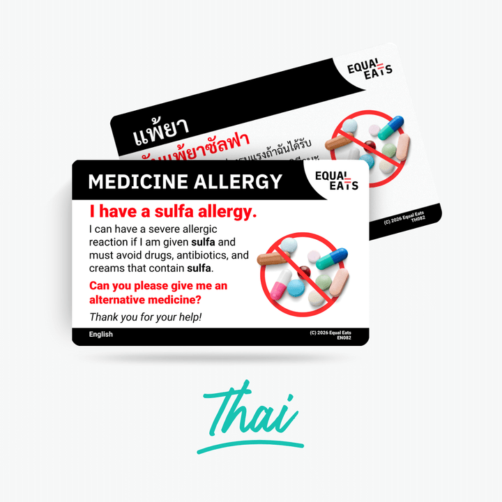 Thai Sulfa Allergy Card