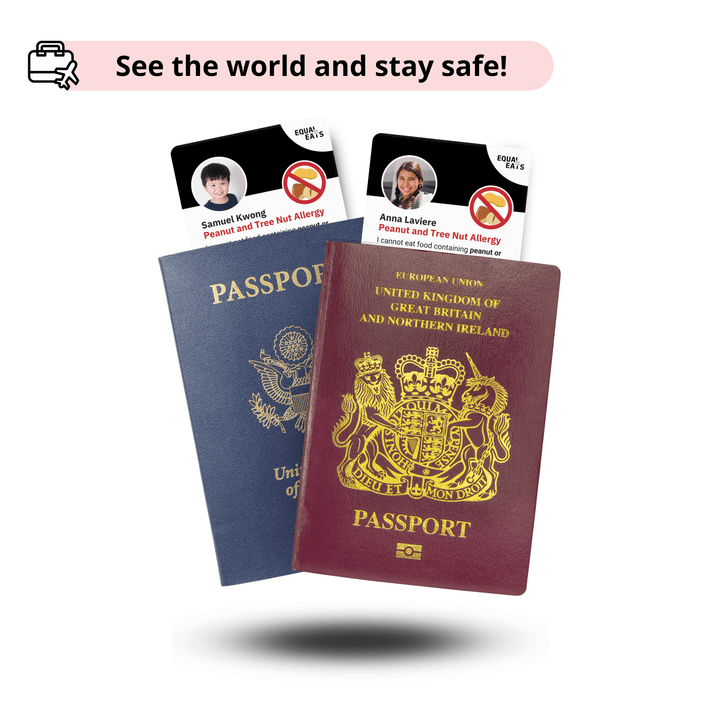 Peanut and Tree Nut Allergy Emergency ID Translation Card