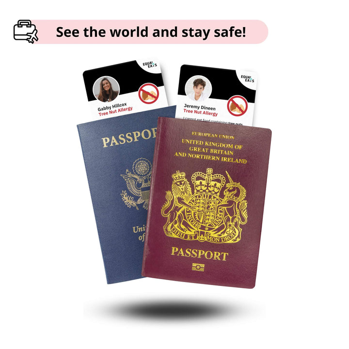 Tree Nut Allergy Emergency ID Translation Card