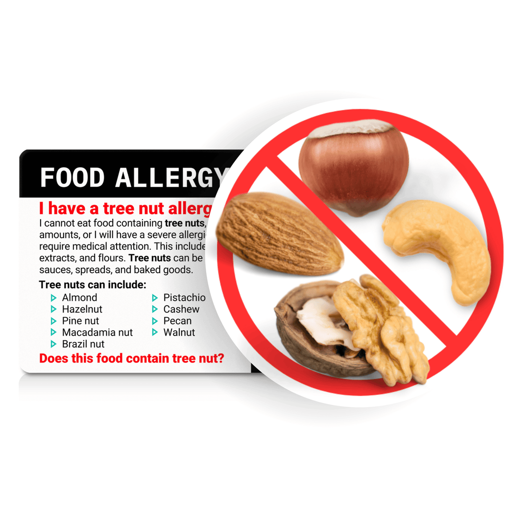 Tree Nut Allergy Translation Card by Equal Eats
