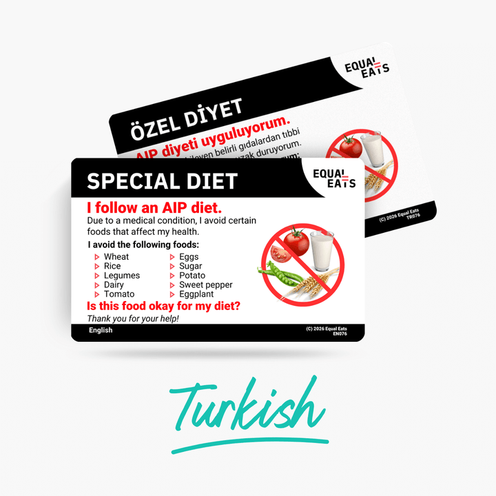Turkish AIP Diet Card