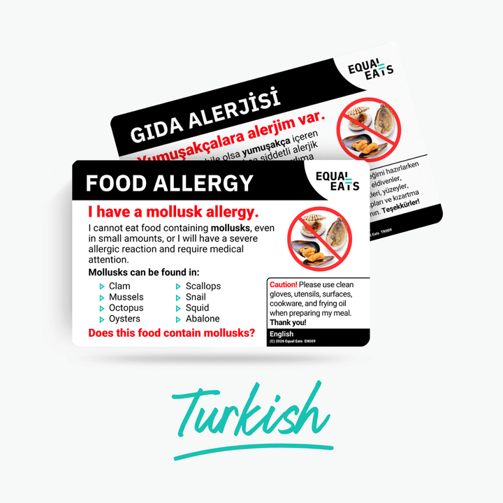 Turkish Mollusk Allergy Card