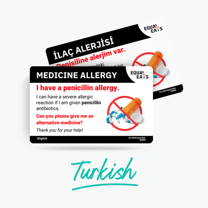 Turkish Penicillin Allergy Card