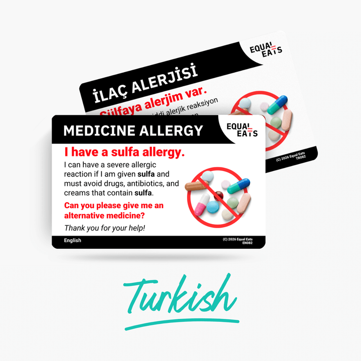 Turkish Sulfa Allergy Card