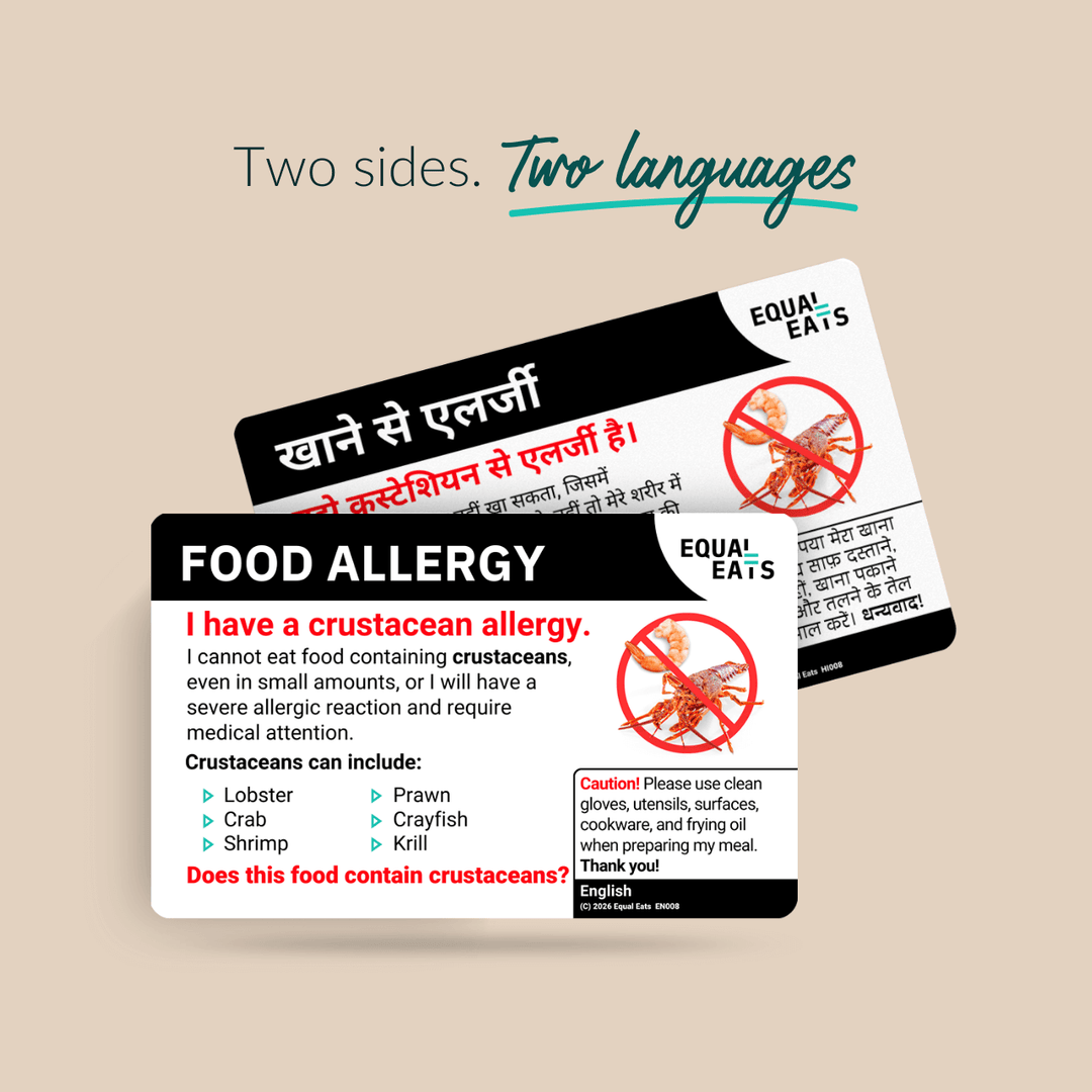 Crustacean Allergy Card (Plastic)