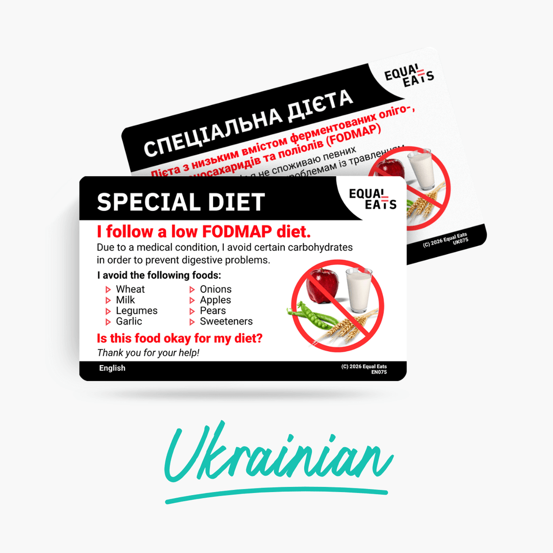 Ukrainian Low FODMAP Card