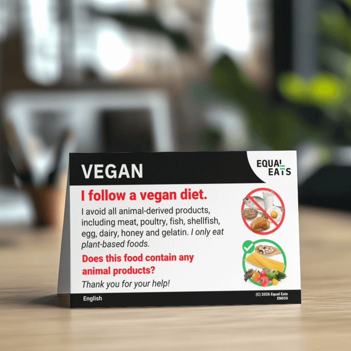 Vegan Diet Printable Card (PDF Download)