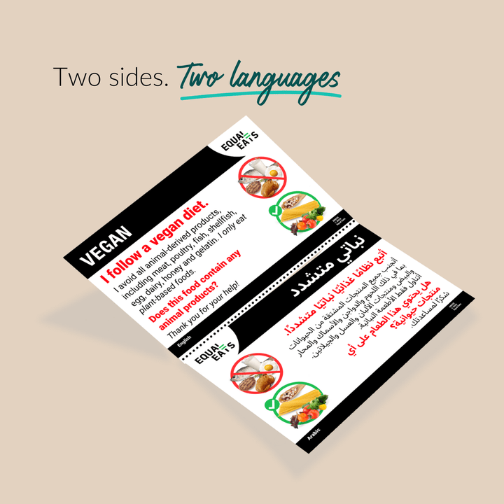 Vegan Diet Printable Card (PDF Download)