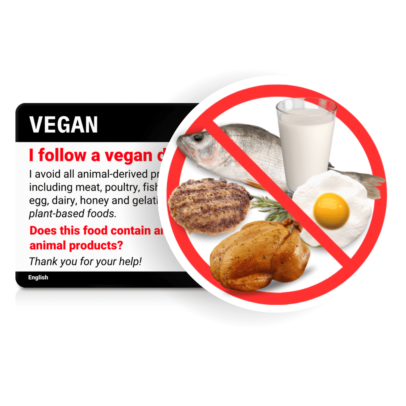 Vegan Food Diet Card