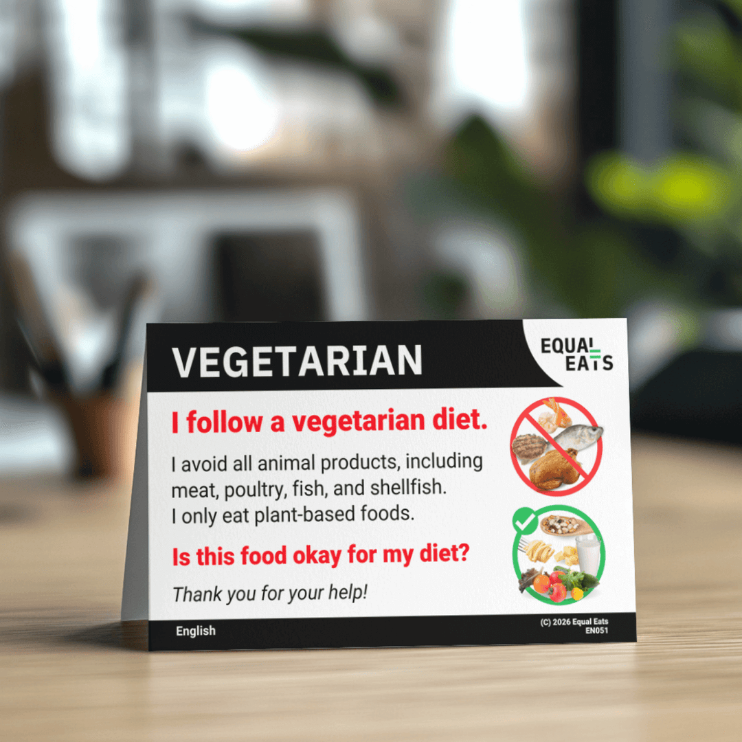 Vegetarian Diet Printable Card (PDF Download)