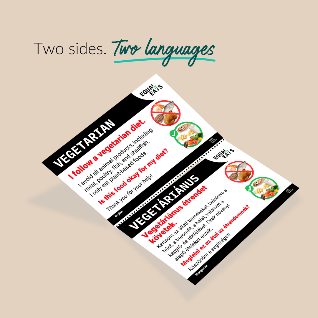 Vegetarian Diet Printable Card (PDF Download)