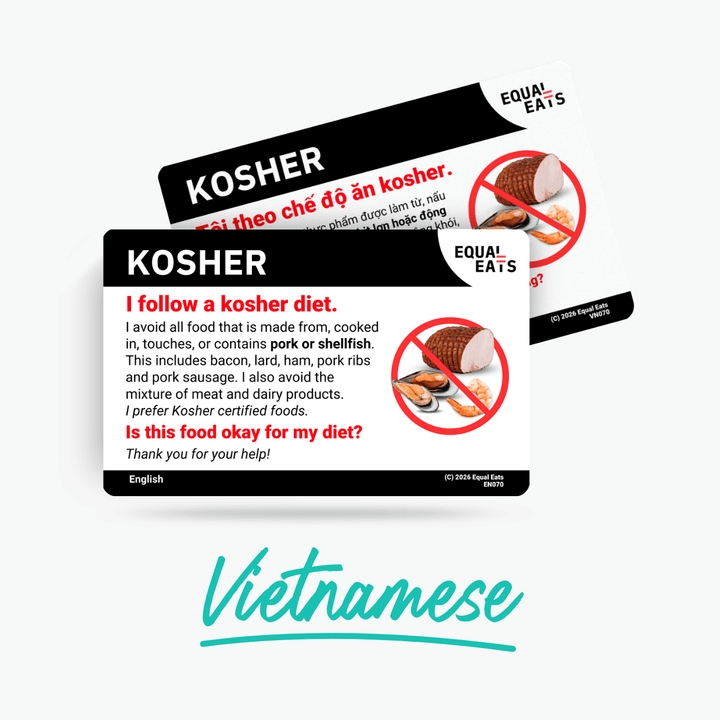Vietnamese Kosher Diet Card
