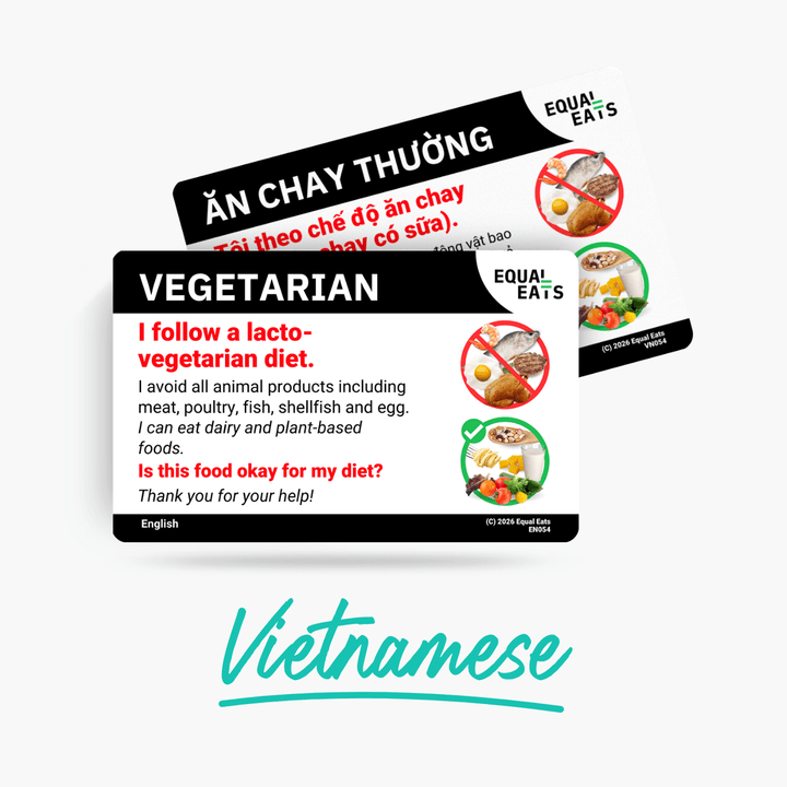 Vietnamese Lacto Vegetarian Card