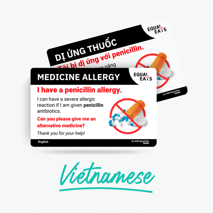 Vietnamese Penicillin Allergy Card