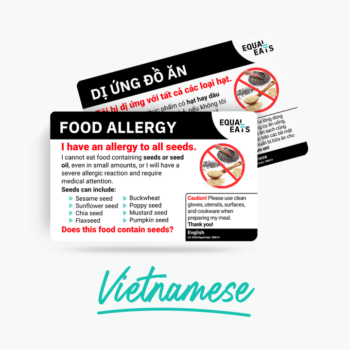 Vietnamese Seed Allergy Card