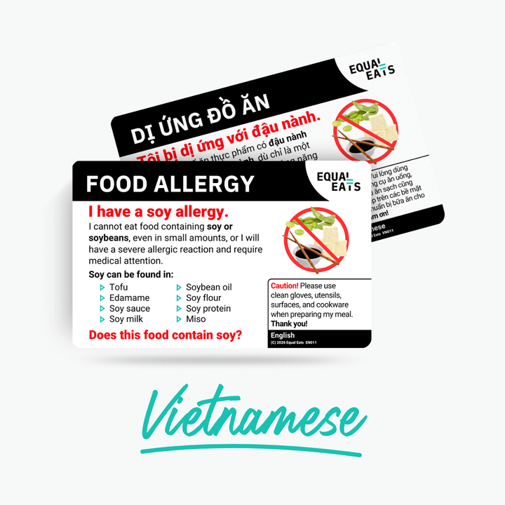 Vietnamese Soy Allergy Card