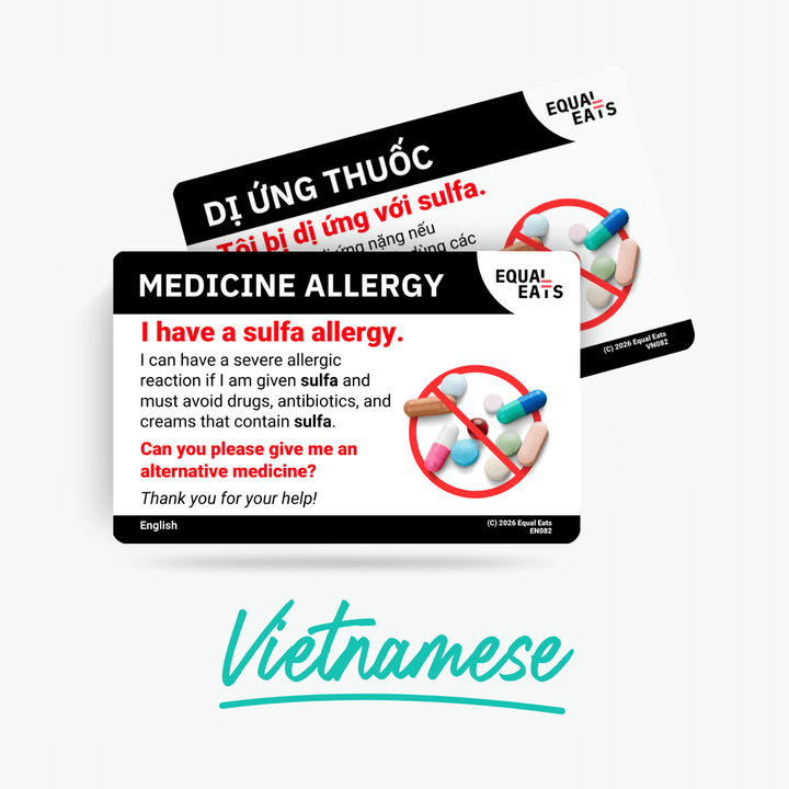Vietnamese Sulfa Allergy Card