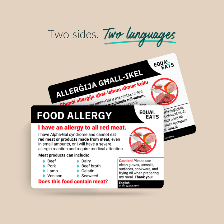 Allium Allergy Translation Card