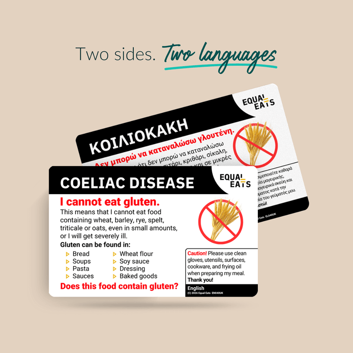 Coeliac Disease Translation Card