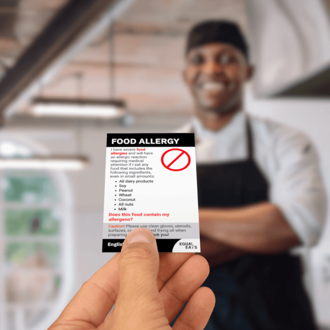 Printable Customized Food Allergy Card (PDF Download)