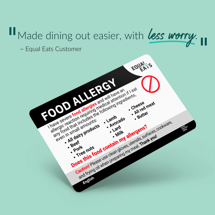Customized Multiple Food Allergy Translation Card