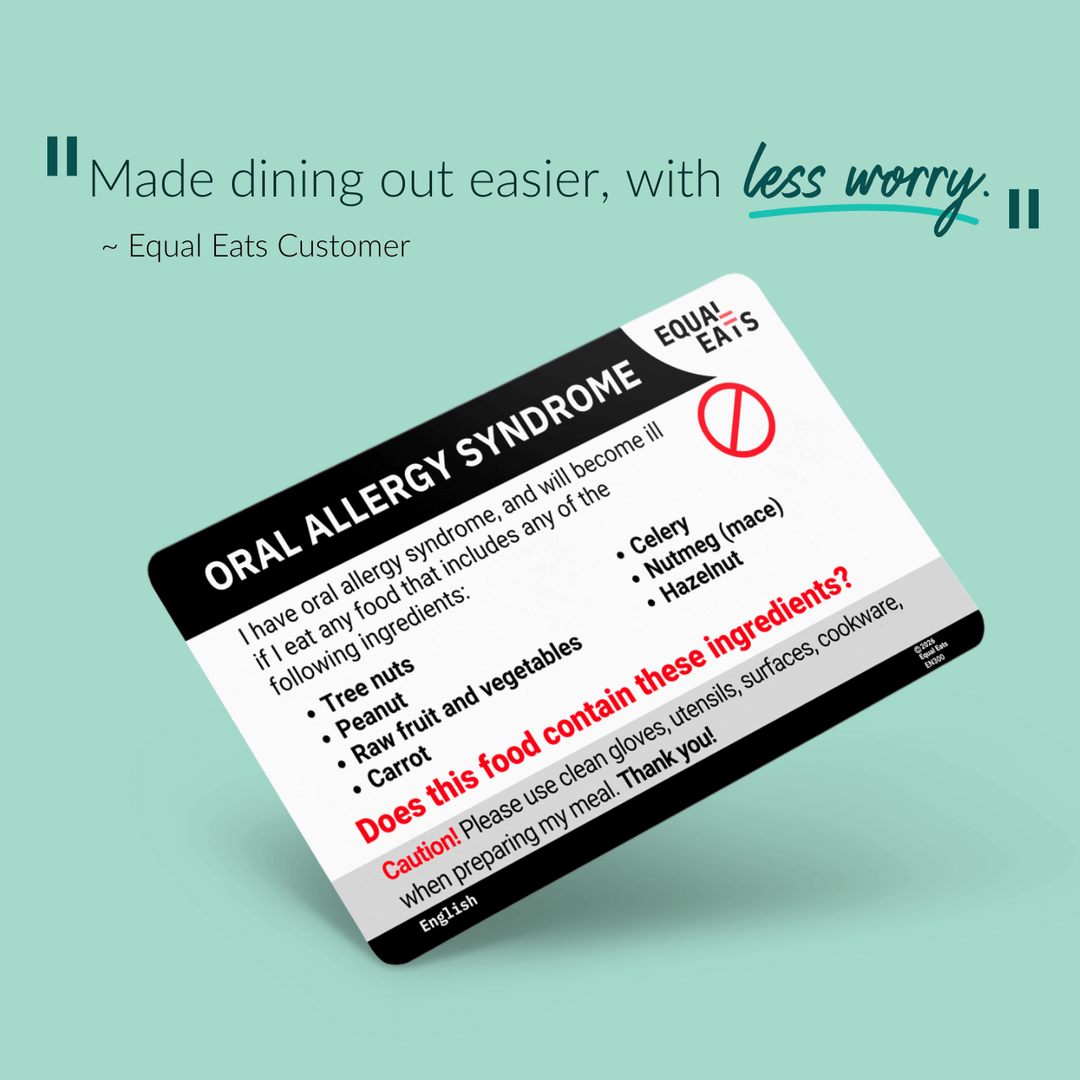 Oral Allergy Syndrome Translation Card
