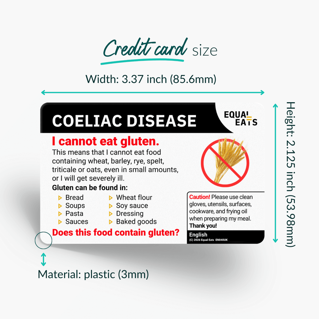 Coeliac Disease Translation Card