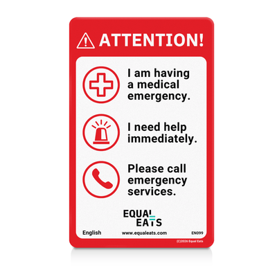 Emergency Translation Card (Plastic)