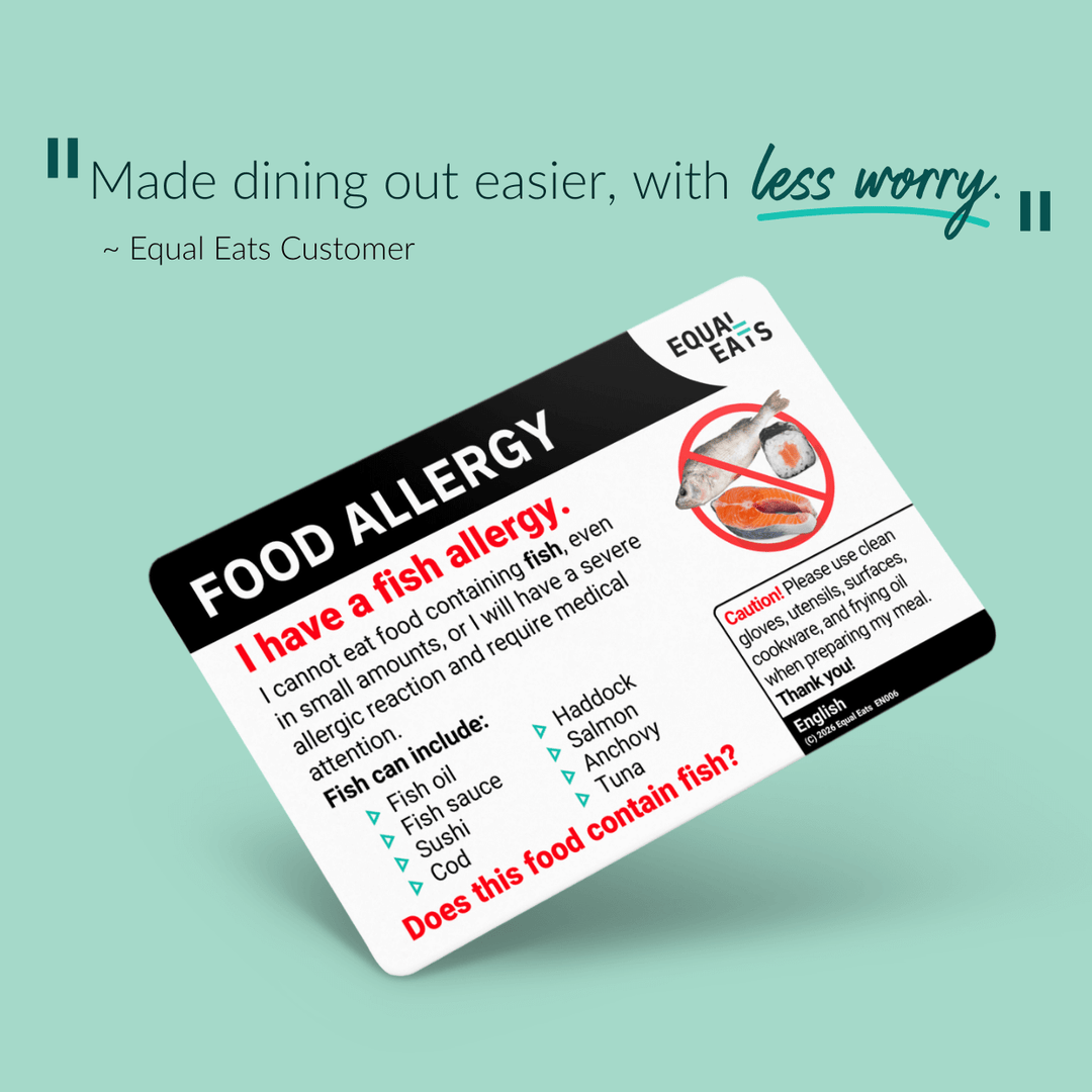 Fish Allergy Translation Card
