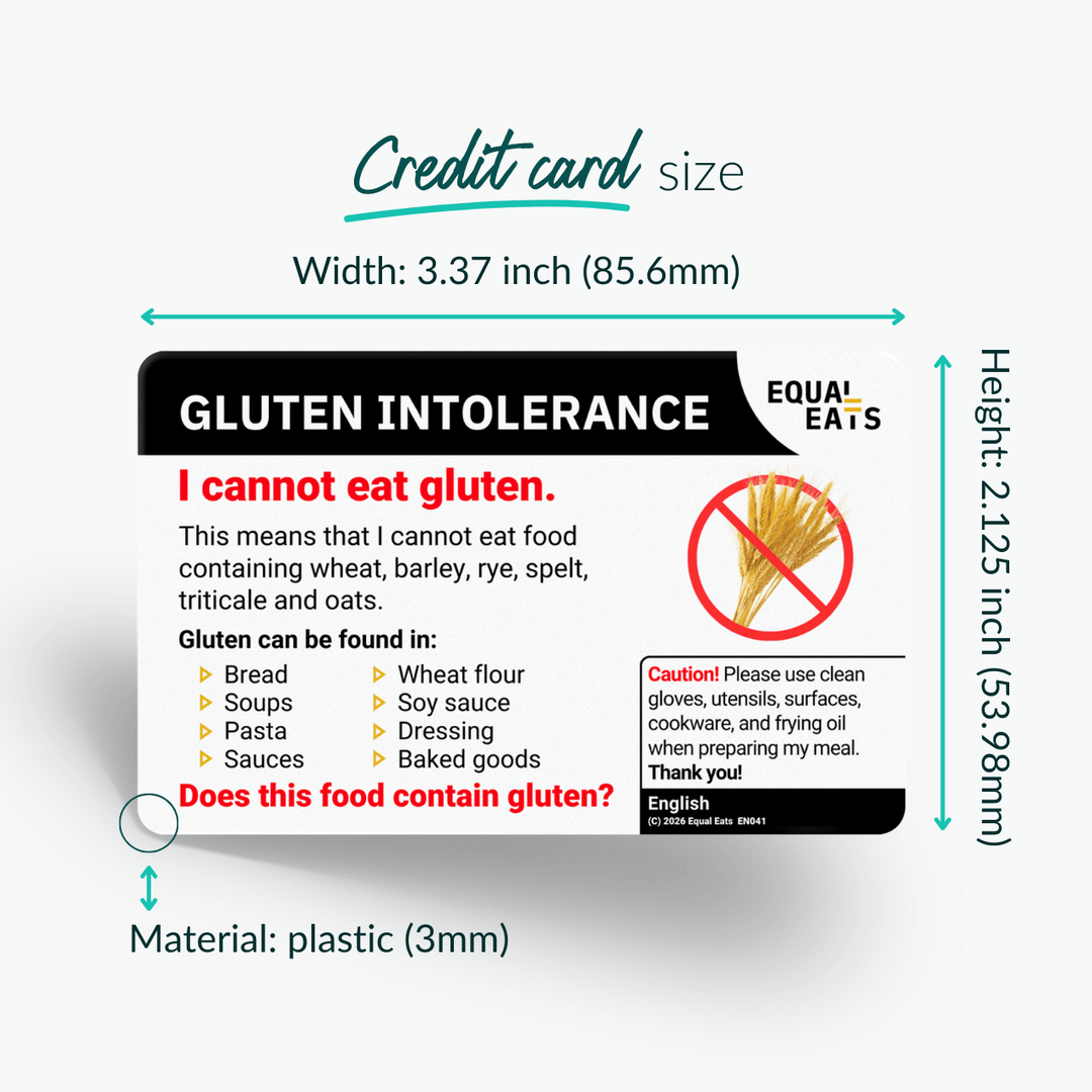 Gluten Intolerance Translation Card
