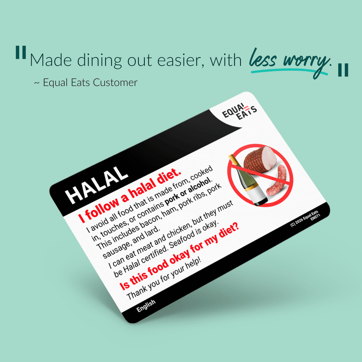 Halal Diet Translation Card