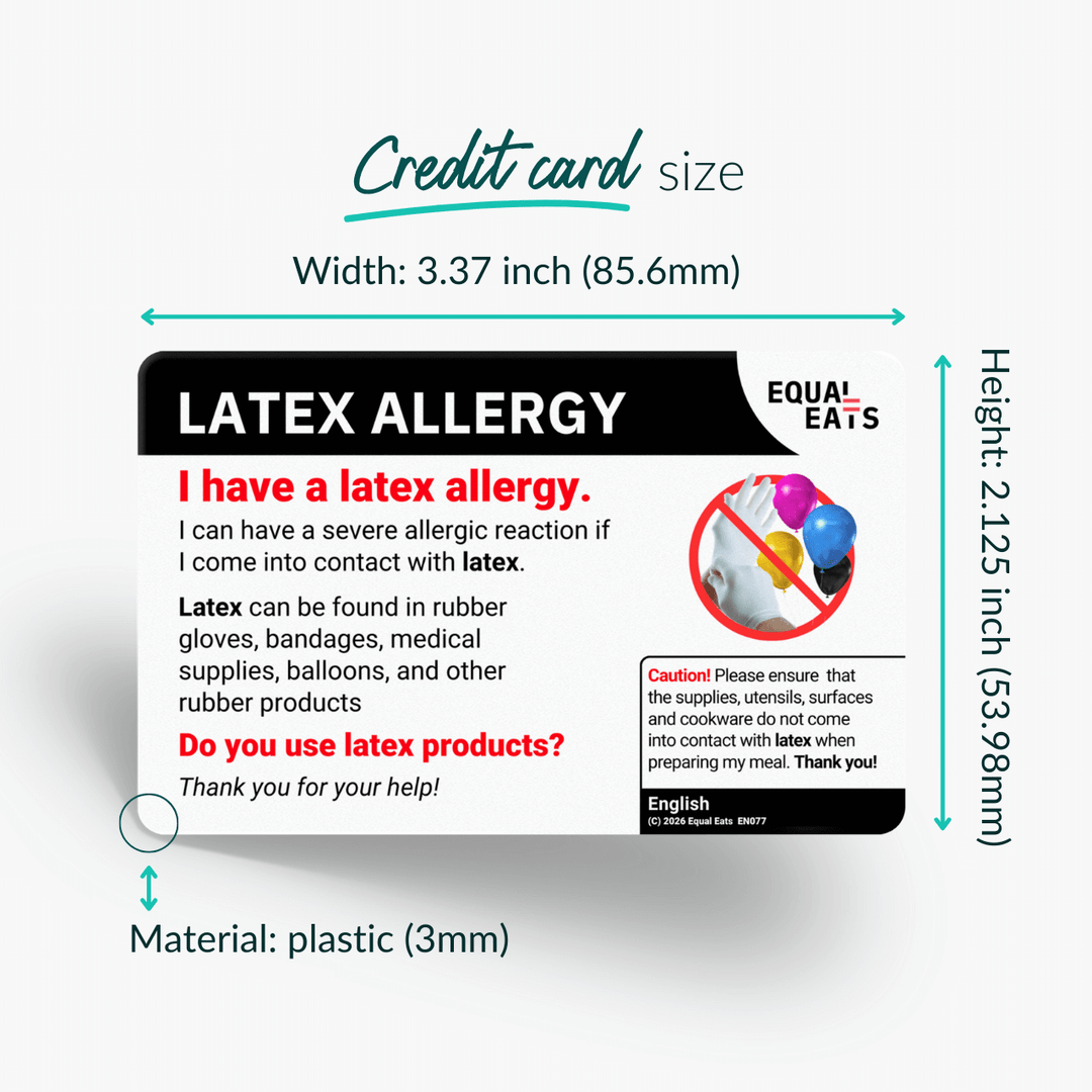 Vietnamese Latex Allergy Card
