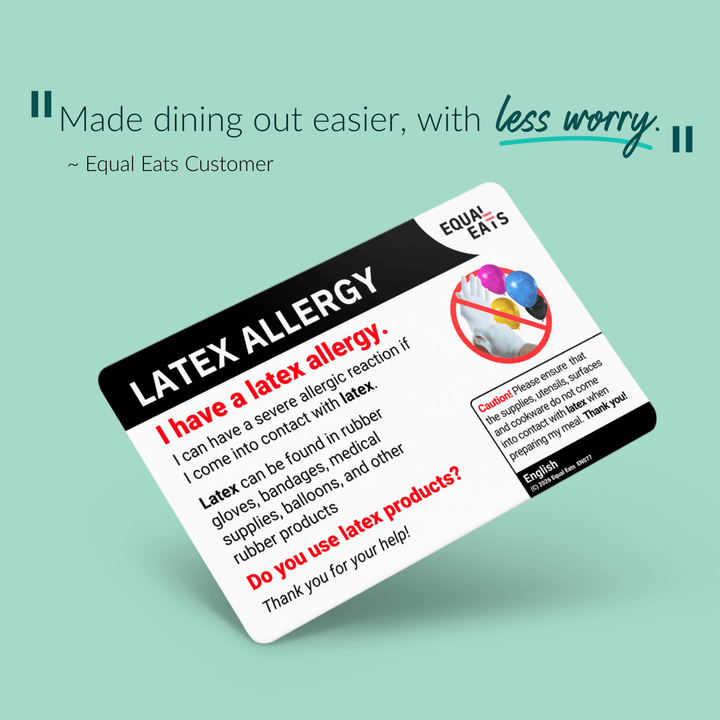 Latex Allergy Translation Card