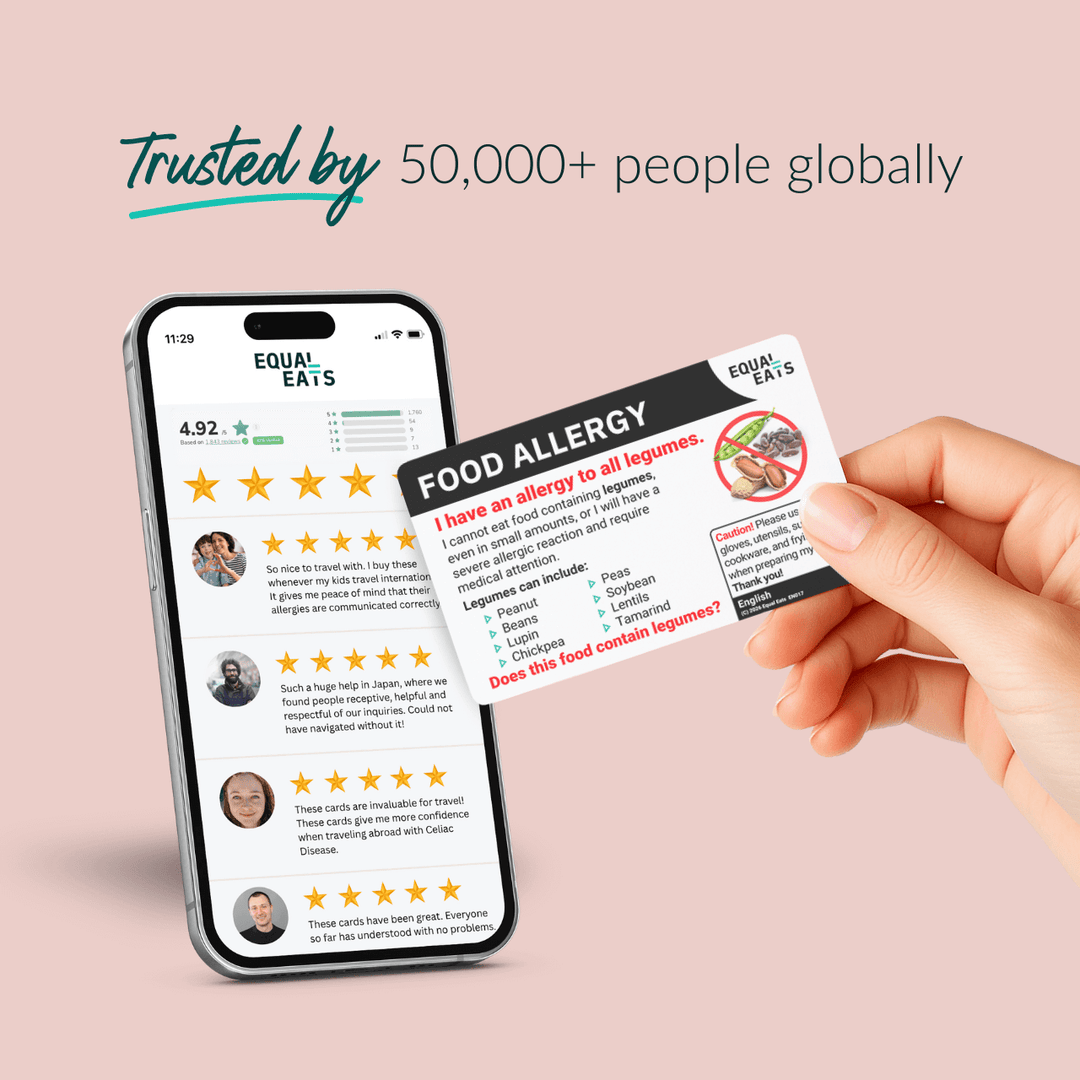 English Legume Allergy Card