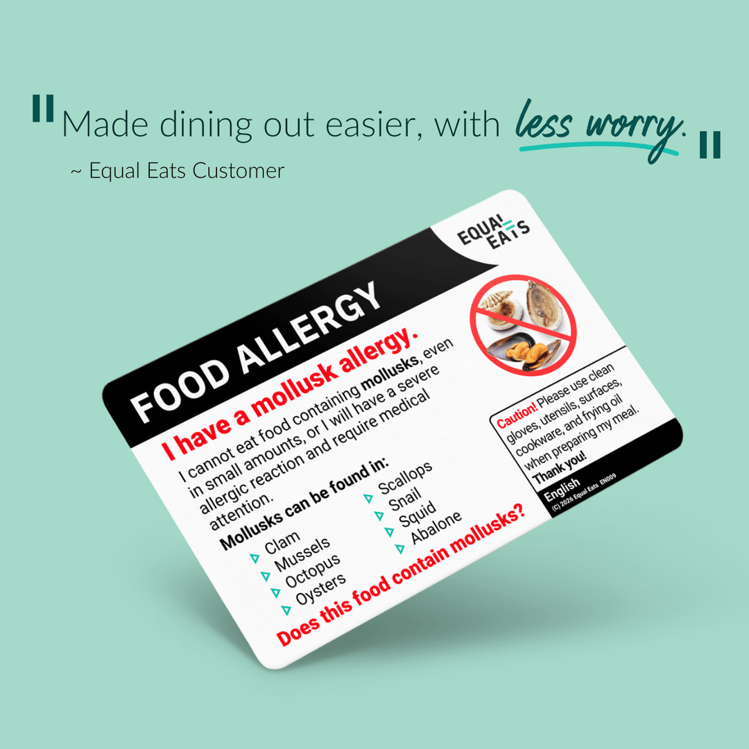 Mollusk Allergy Translation Card