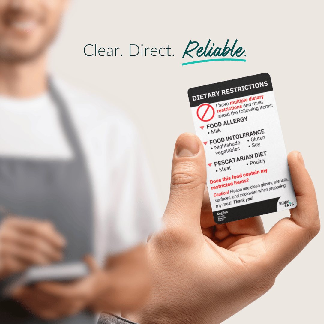 Multiple Dietary Restriction Customized Card