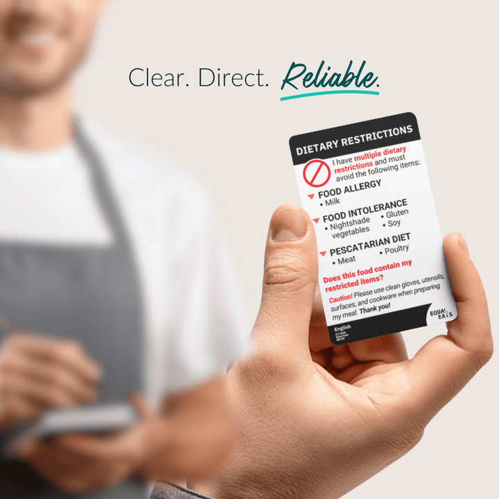 Multiple Dietary Restriction Customized Card