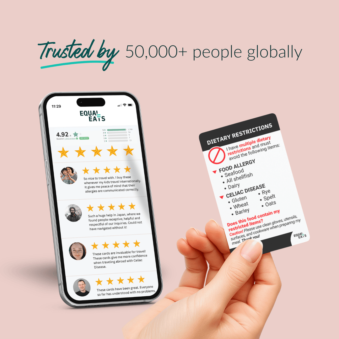 Multiple Dietary Restriction Customized Card