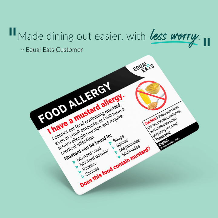 Mustard Allergy Translation Card