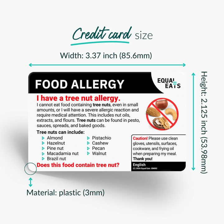 Spanish (Spain) Tree Nut Allergy Card
