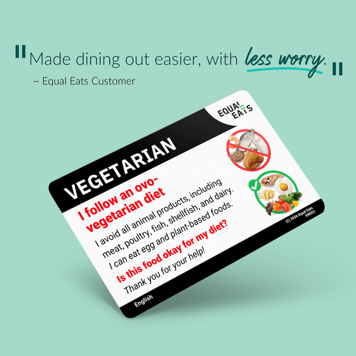Ovo Vegetarian Translation Card
